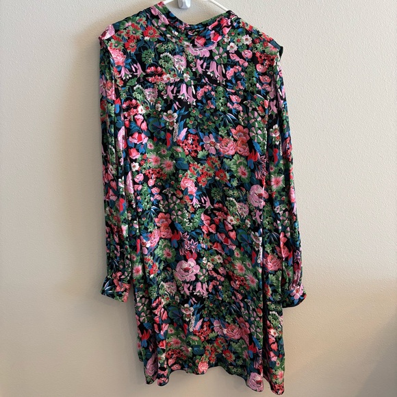WHIT Alice Floral Multicolor Long Sleeve Dress Medium NEW - Picture 3 of 15